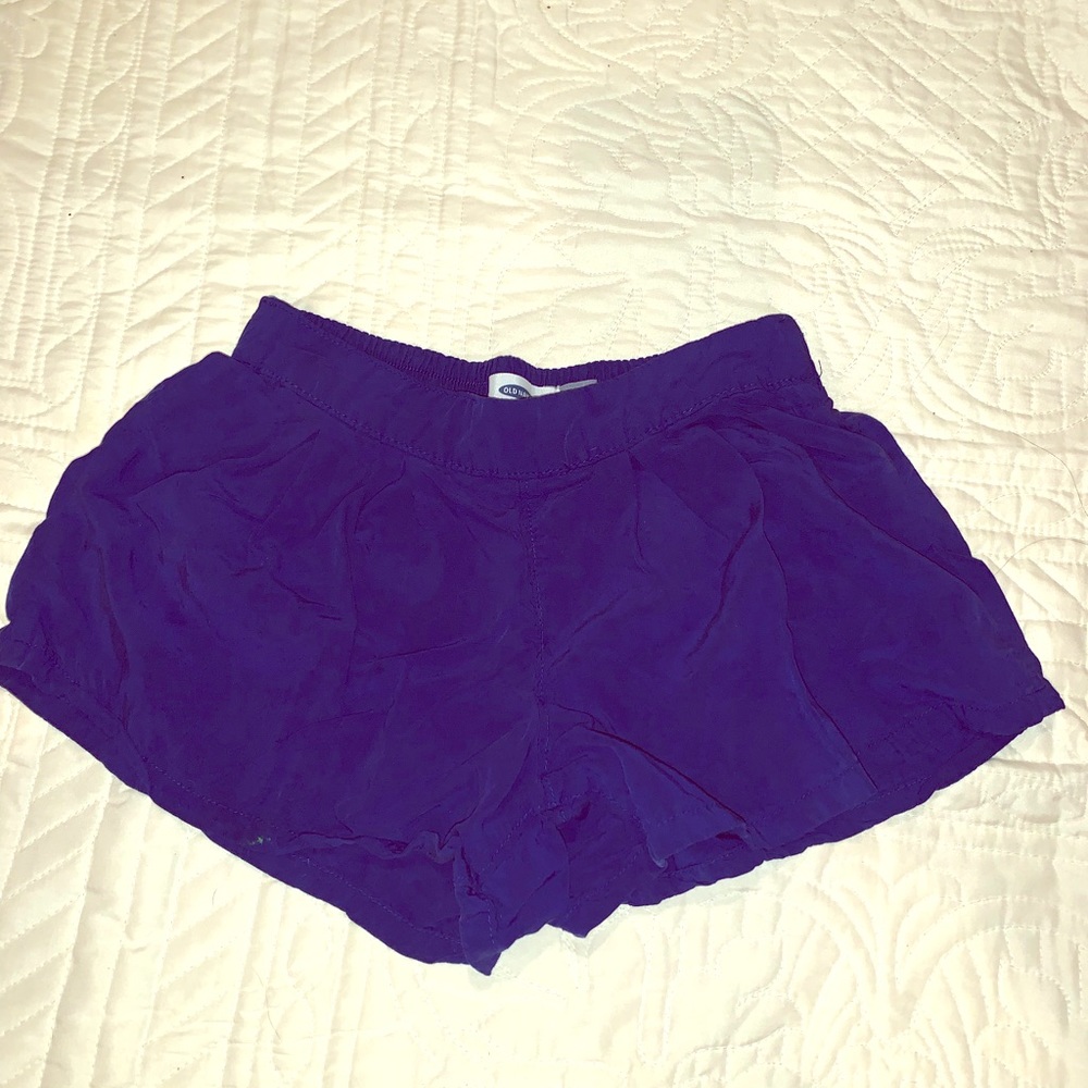 royal blue flowy , soft and silky shorts